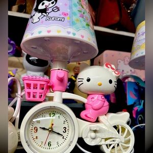 beautiful lamp and alarm clock